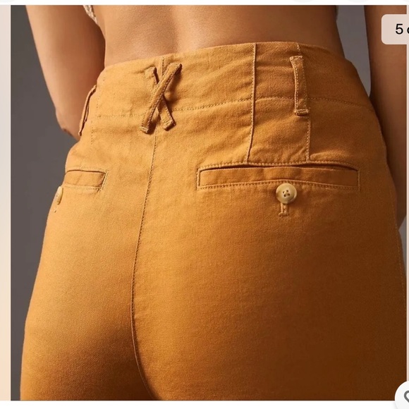 NWT 🤎 Maeve Anthropologie Relaxed Wide Leg Trousers - Picture 5 of 12